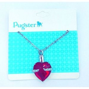 Pugster Red Heart Pendant Necklace New
